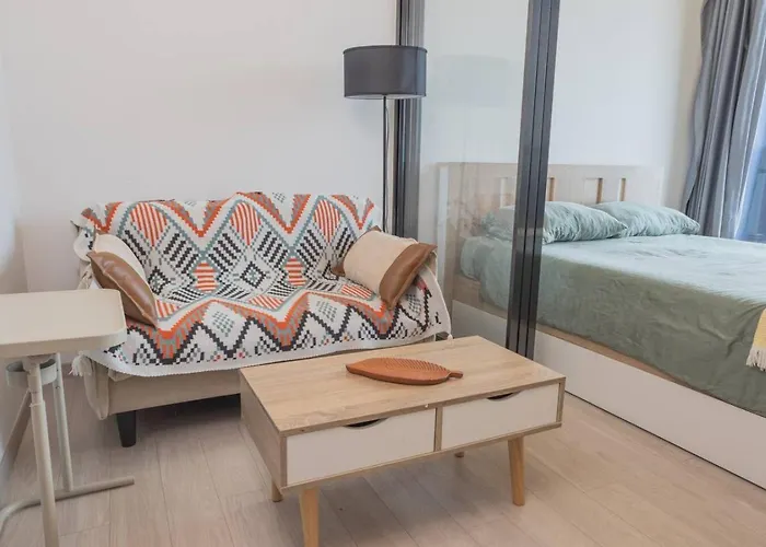 Near Rama 9 With Balcony, Pool, Gym & 5m To Mrt *